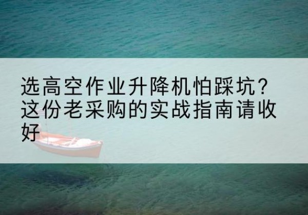 连州高空作业升降机厂家推荐-选高空作业升降机怕踩坑？这份老采购的实战指南请收好